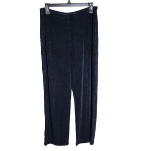Chicos Travelers Womens Pants 2R 12/14 Pull On Straight Leg Slinky Blue Stretch